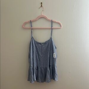 Old Navy Gray Peplum Camisole Top